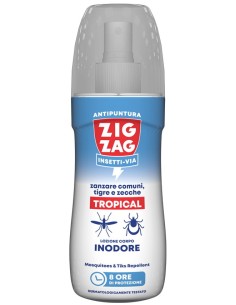 zig zag insetti-via tropical antizanzare e zecche vapo 100ml - inodore: tuttocasashop.it: igiene e cura della persona