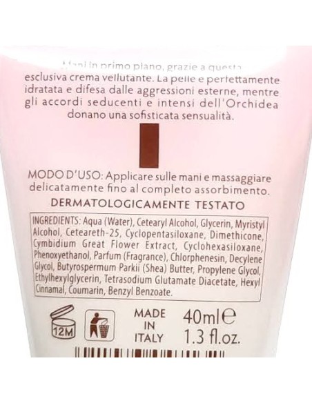 giardino dei sensi crema mani orchidea 40ml - formato viaggio - travel size: tuttocasashop.it: igiene e cura della persona