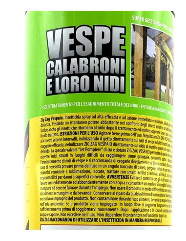 zig zag vespaio power insetticida vespe calabroni e loro nidi - 600ml: tuttocasashop.it: pulizia e cura della casa