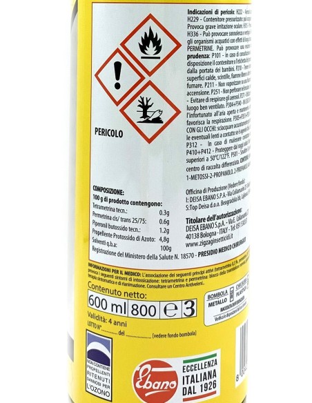 zig zag vespaio power insetticida vespe calabroni e loro nidi - 600ml: tuttocasashop.it: pulizia e cura della casa