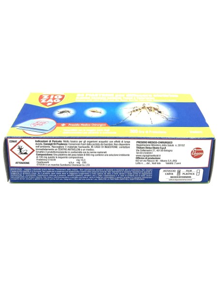 zig zag 30 piastrine per diffusore elettrico - zanzare comuni tigre tropical: tuttocasashop.it: pulizia e cura della casa