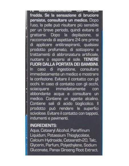 Veet Men Crema Depilatoria Uomo 200 ml Pelli Sensibili