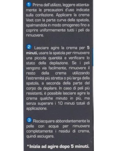 Veet Men Crema Depilatoria Uomo 200 ml Pelli Sensibili