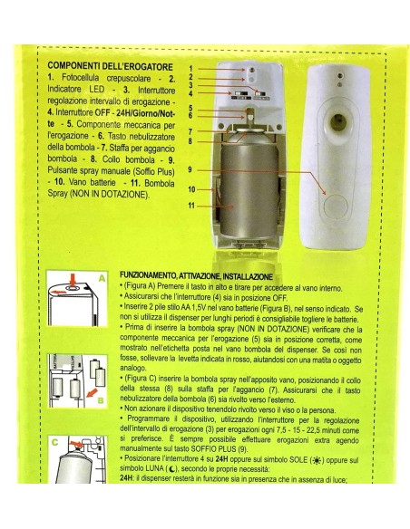 zig zag dispenser automatico per insetticida piretro plus: tuttocasashop.it: pulizia e cura della casa
