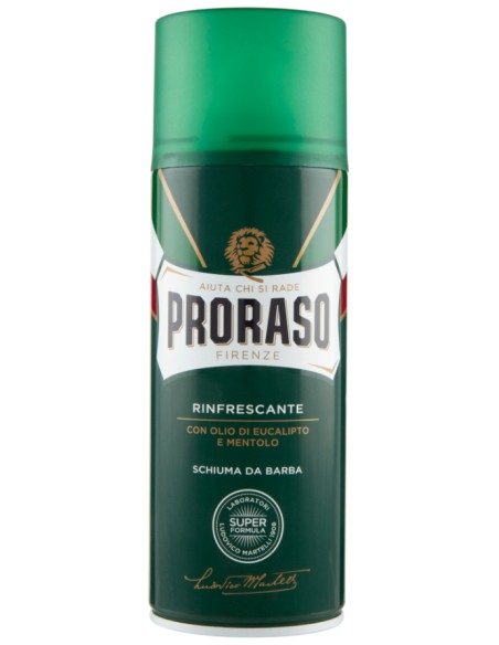 proraso schiuma da barba 400ml - rinfrescante tonificante eucalipto mentolo: tuttocasashop.it: igiene e cura della persona