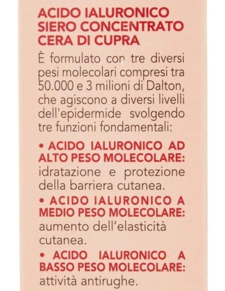 Cera di Cupra Siero Viso Acido Ialuronico 30 ml