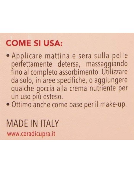Cera di Cupra Siero Viso Acido Ialuronico 30 ml