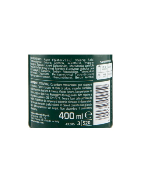 proraso schiuma da barba 400ml - rinfrescante tonificante eucalipto mentolo: tuttocasashop.it: igiene e cura della persona