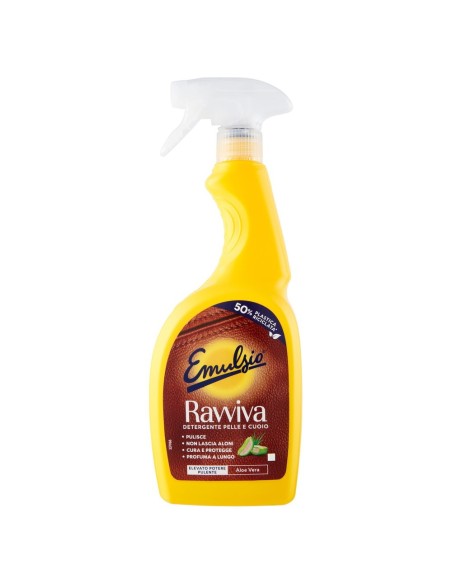 emulsio ravviva detergente per pelle e cuoio - confezione trigger da 600ml: tuttocasashop.it: pulizia e cura della casa