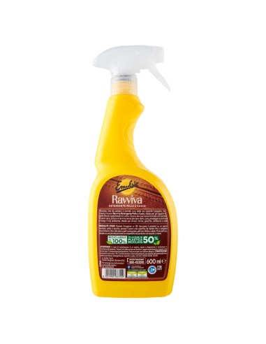 emulsio ravviva detergente per pelle e cuoio - confezione trigger da 600ml: tuttocasashop.it: pulizia e cura della casa