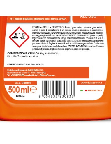 dual power forni&grill detergente spray - 500ml: tuttocasashop.it: pulizia e cura della casa