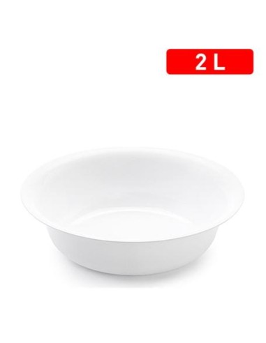 bacinella in plastica - tonda 2 litri - diametro 25cm - bianco: tuttocasashop.it: pulizia e cura della casa