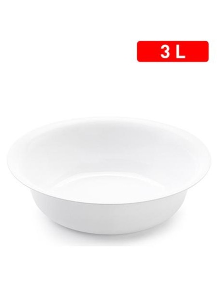bacinella in plastica - tonda 3 litri - diametro 30cm - bianco: tuttocasashop.it: pulizia e cura della casa
