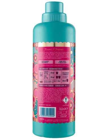 tesori d'oriente ammorbidente - 38 lavaggi 760ml - ayurveda: tuttocasashop.it: prodotti per bucato e tessuti