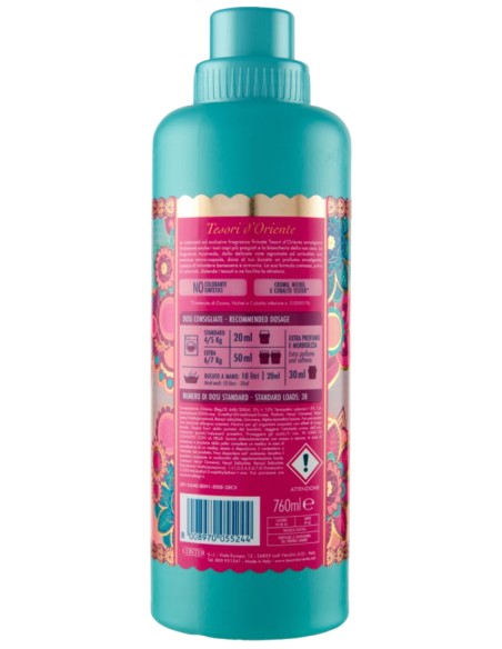 tesori d'oriente ammorbidente - 38 lavaggi 760ml - ayurveda: tuttocasashop.it: prodotti per bucato e tessuti