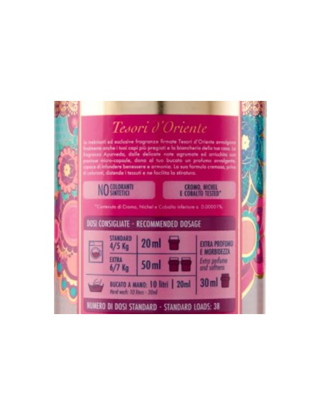 tesori d'oriente ammorbidente - 38 lavaggi 760ml - ayurveda: tuttocasashop.it: prodotti per bucato e tessuti