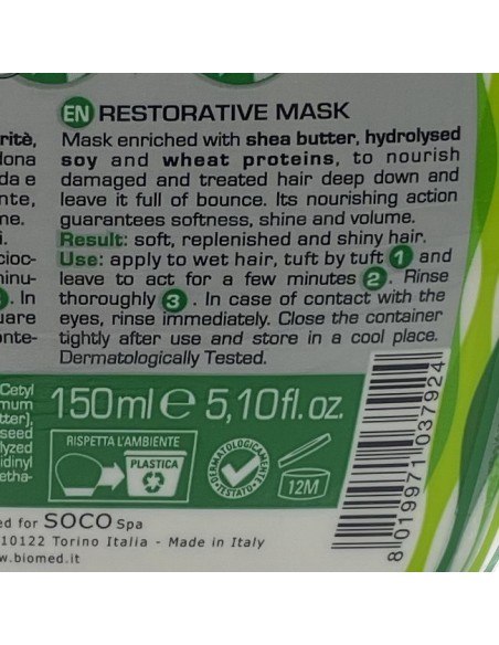 biomed comfort&restoring maschera ristoratrice - 150ml: tuttocasashop.it: igiene e cura della persona
