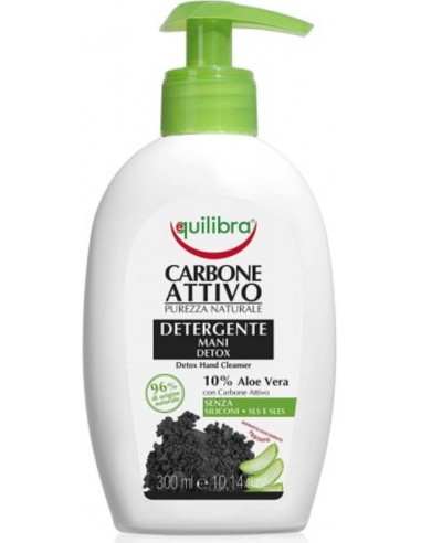 equilibra carbone attivo detergente mani detox - 300ml - aloe vera: tuttocasashop.it: igiene e cura della persona