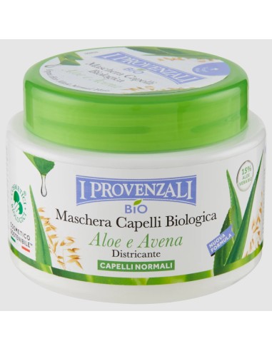 i provenzali bio' maschera capelli biologica - 200ml - aloe vera e avena: tuttocasashop.it: igiene e cura della persona