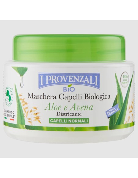 i provenzali bio' maschera capelli biologica - 200ml - aloe vera e avena: tuttocasashop.it: igiene e cura della persona