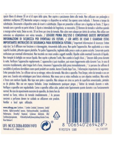 ambipur deodorante ambienti elettrico - 20ml 80 giorni - ricarica - vaniglia: tuttocasashop.it: pulizia e cura della casa