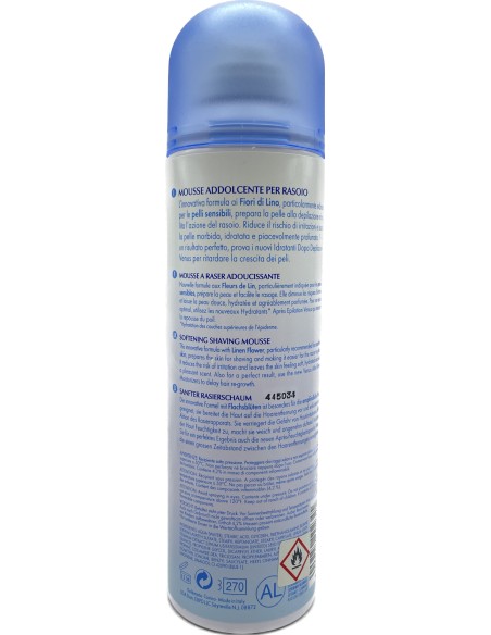 venus mousse addolcente per depilazione con rasoio - 200ml - fior di lino: tuttocasashop.it: igiene e cura della persona