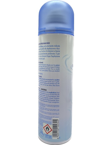 venus mousse addolcente per depilazione con rasoio - 200ml - fior di lino: tuttocasashop.it: igiene e cura della persona
