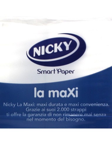 Nicky La Maxi Carta Igienica 4 Rotoli 2 Veli 500 Strappi