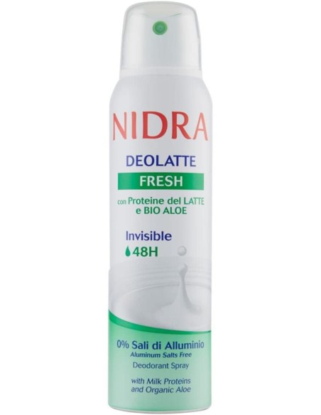 nidra deodorante spray - 150ml - fresh con proteine del latte e bio aloe: tuttocasashop.it: igiene e cura della persona