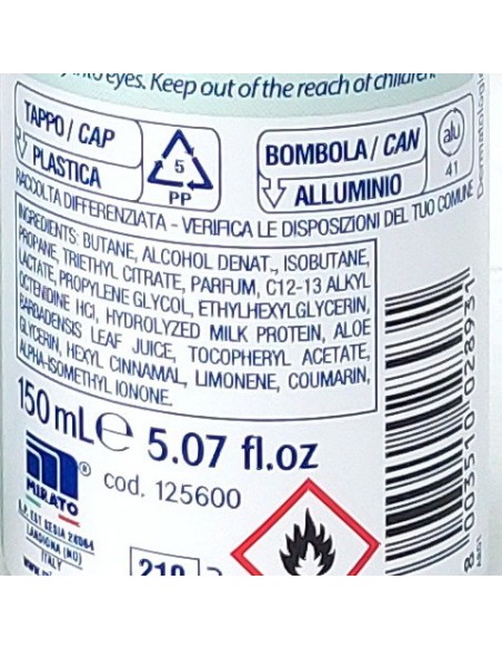 nidra deodorante spray - 150ml - fresh con proteine del latte e bio aloe: tuttocasashop.it: igiene e cura della persona