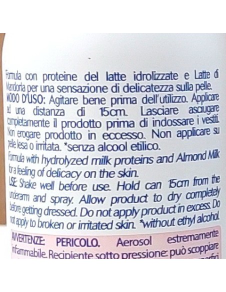 nidra deodorante spray - 150ml - delicato - proteine del latte e mandorla: tuttocasashop.it: igiene e cura della persona