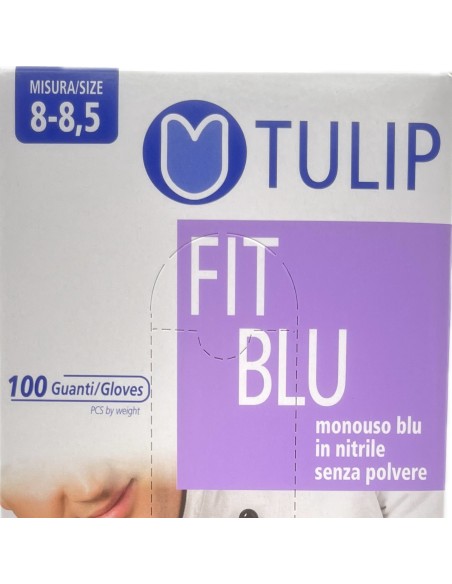 tulip 100 guanti monouso in nitrile blu non talcati - taglia l grande: tuttocasashop.it: pulizia e cura della casa
