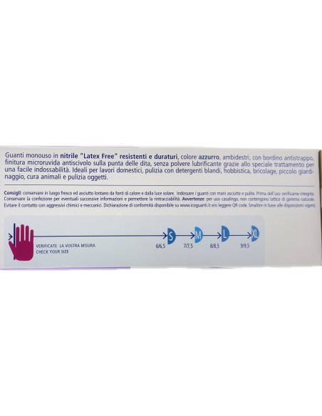 tulip 100 guanti monouso in nitrile blu non talcati - taglia l grande: tuttocasashop.it: pulizia e cura della casa
