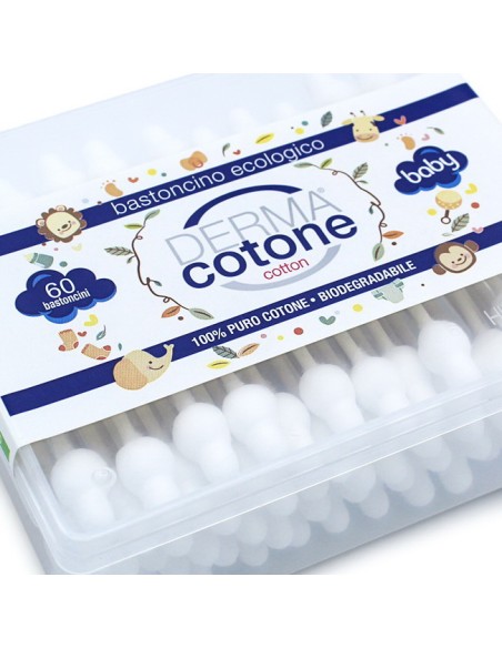 dermacotone - 60 bastoncini cotonati sicuri: tuttocasashop.it: igiene e cura della persona