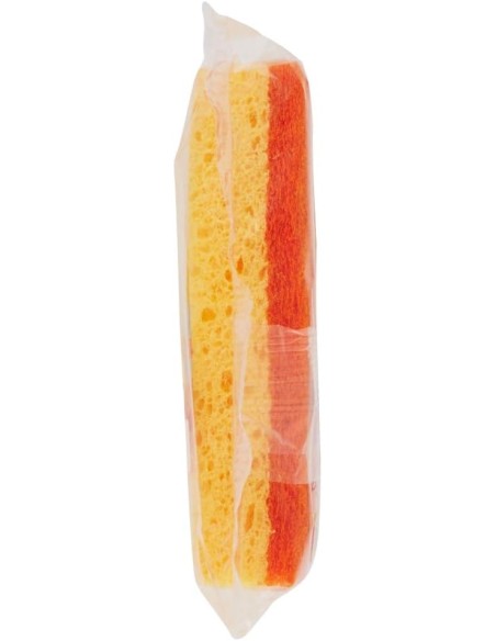 spontex doppiouso hot 2 spugne con abrasivo in cellulosa super assorbente: tuttocasashop.it: pulizia e cura della casa