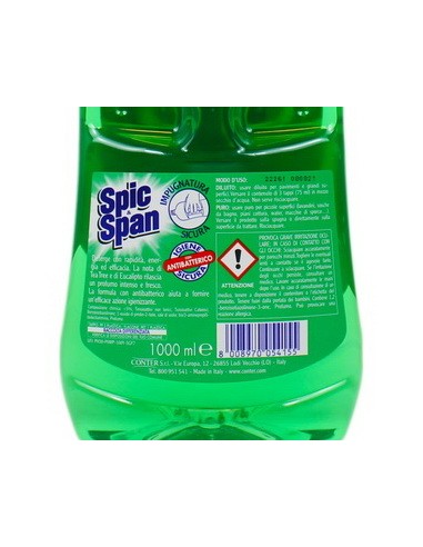 spic&span detergente liquido per pavimenti 1l - tea tree: tuttocasashop.it: pulizia e cura della casa