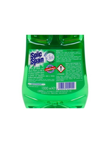 spic&span detergente liquido per pavimenti 1l - tea tree: tuttocasashop.it: pulizia e cura della casa