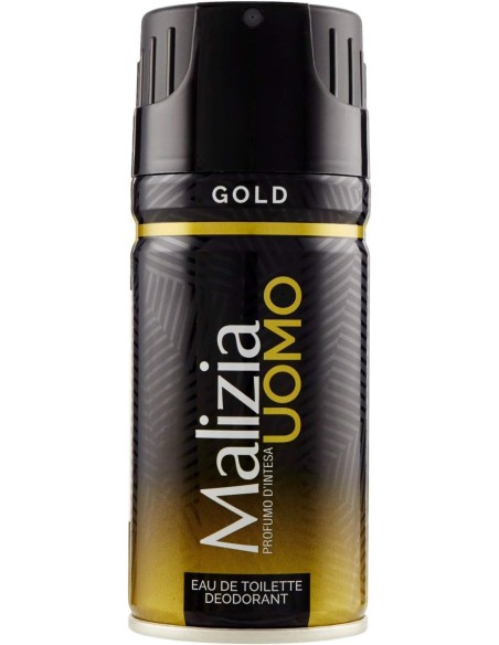 malizia uomo deodorante spray - 150ml - gold: tuttocasashop.it: igiene e cura della persona