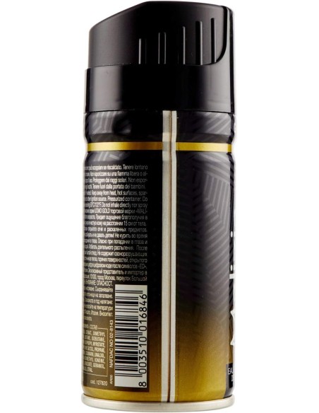 malizia uomo deodorante spray - 150ml - gold: tuttocasashop.it: igiene e cura della persona