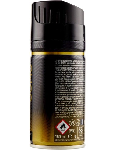 malizia uomo deodorante spray - 150ml - gold: tuttocasashop.it: igiene e cura della persona