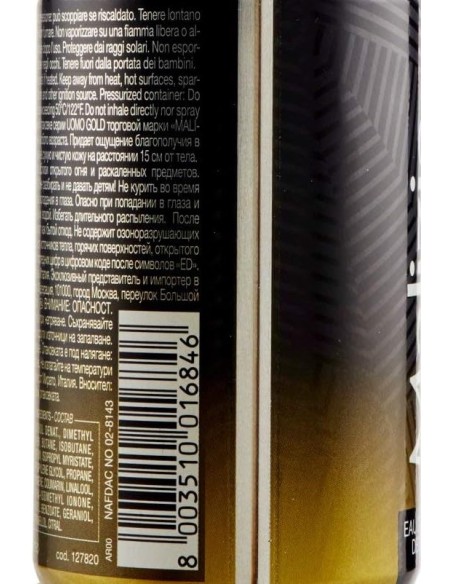 malizia uomo deodorante spray - 150ml - gold: tuttocasashop.it: igiene e cura della persona