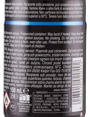 malizia uomo deodorante spray - 150ml - skyline: tuttocasashop.it: igiene e cura della persona
