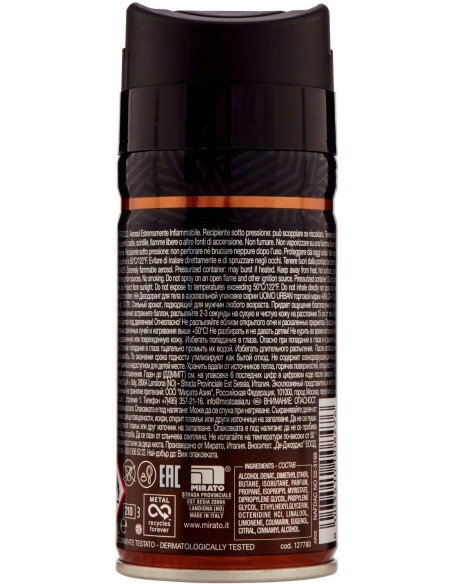 malizia uomo deodorante spray - 150ml - urban life: tuttocasashop.it: igiene e cura della persona