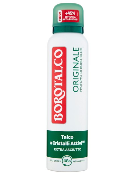 borotalco deodorante spray 150ml - original 48h - talco a cristalli attivi: tuttocasashop.it: igiene e cura della persona