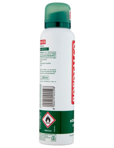 borotalco deodorante spray 150ml - original 48h - talco a cristalli attivi: tuttocasashop.it: igiene e cura della persona