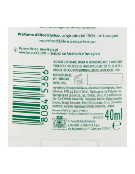 borotalco deodorante stick 40ml - original 48h - talco a cristalli attivi: tuttocasashop.it: igiene e cura della persona