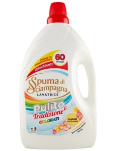 spuma di sciampagna detersivo lavatrice - 60 lavaggi - 3l - color: tuttocasashop.it: prodotti per bucato e tessuti