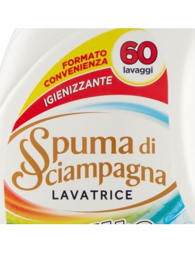 spuma di sciampagna detersivo lavatrice - 60 lavaggi - 3l - color: tuttocasashop.it: prodotti per bucato e tessuti