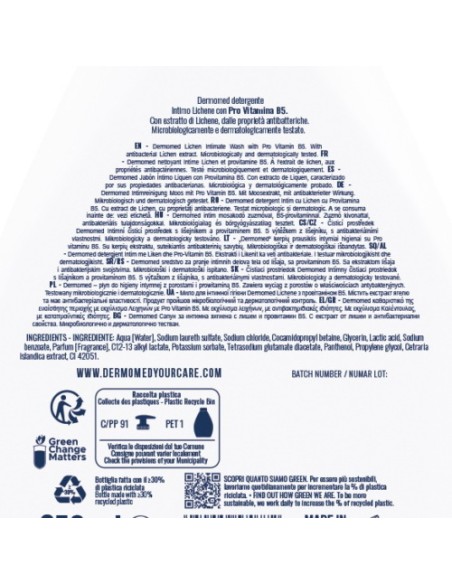 dermomed detergente intimo 250ml - lichene - con proprieta' antibatteriche: tuttocasashop.it: igiene e cura della persona