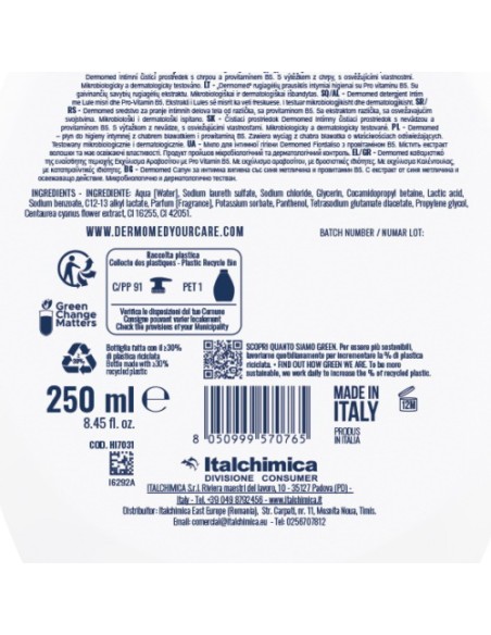 dermomed detergente intimo 250ml - fiordaliso - con proprieta' rinfrescanti: tuttocasashop.it: igiene e cura della persona